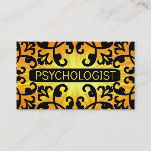 Psychologue Sunshine Damask Carte de visite