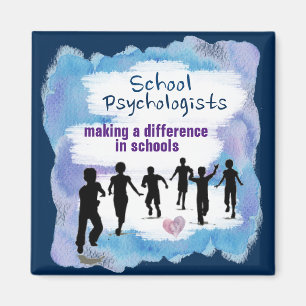 Psychologues d'école faisant un aimant de