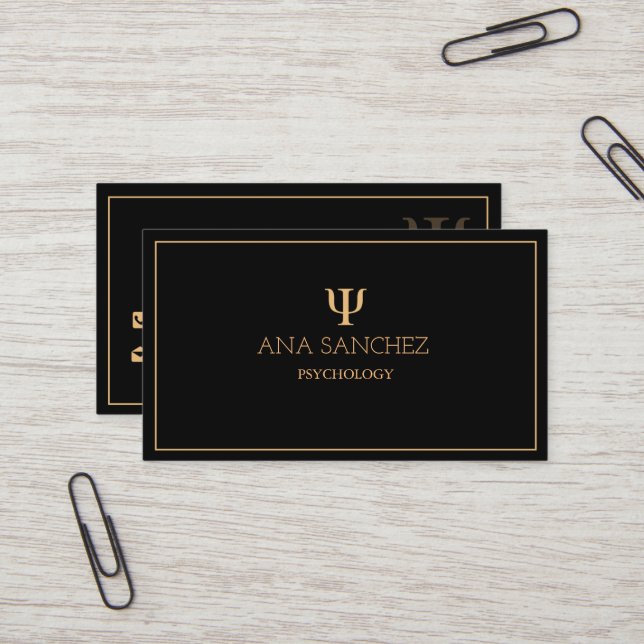 Psychology Geschäft Card Visitenkarte (Vorderseite/Rückseite Beispiel)