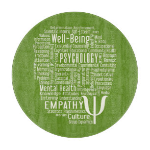 PSYCHOLOGY Word Cloud benutzerdefinierte Farbzusch Schneidebrett