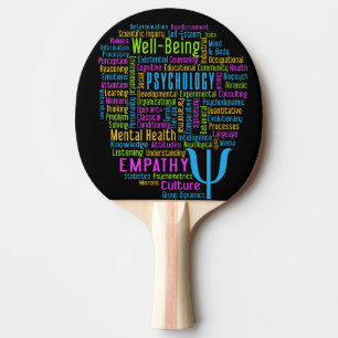 PSYCHOLOGY Word Tischtennisplatte Tischtennis Schläger