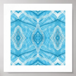 Psychomachia Blue Abstract Watercolor Art Poster