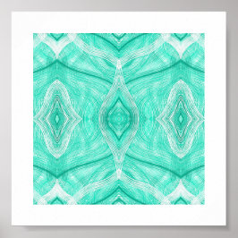Psychomachia Green Abstract Watercolor Art Poster