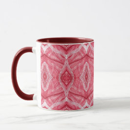 Psychomachia Hellrotes abstraktes Aquarell-Kunstwe Tasse