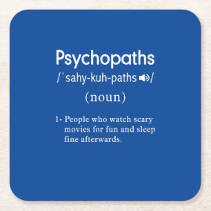 Psychopathen-Definition blau Rechteckiger Pappuntersetzer