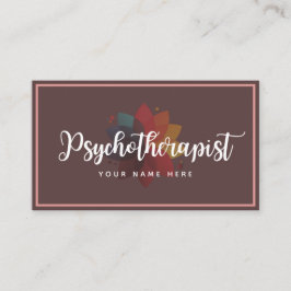 Psychotherapeut Abstrakt geometrische Blume Modern Visitenkarte