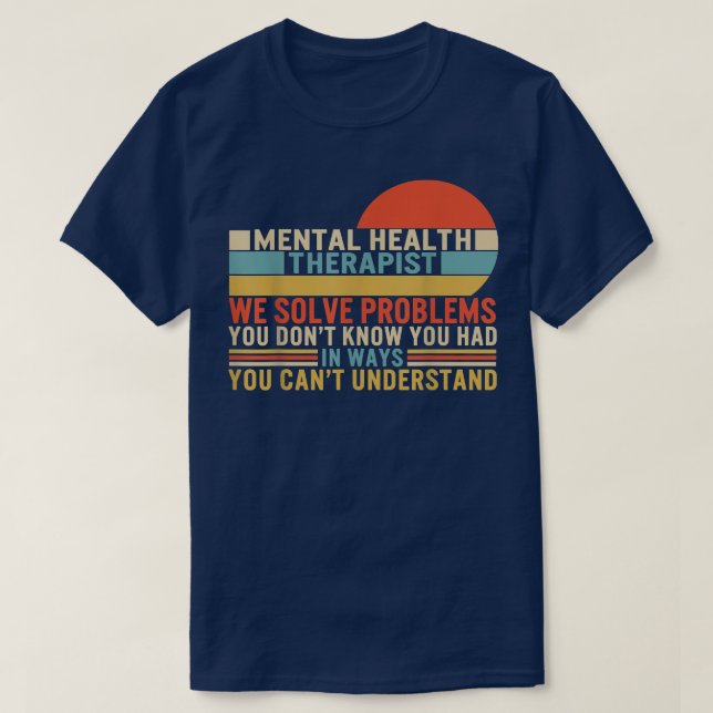 Psychotherapeut berät Problemlöser T-Shirt (Design vorne)