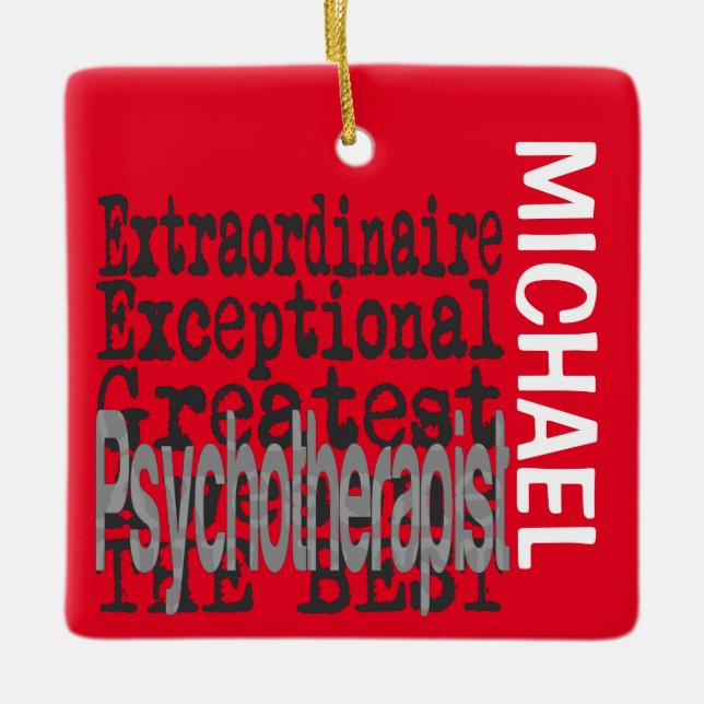 Psychotherapeut Extraordinaire CUSTOM Keramikornament (Vorderseite)