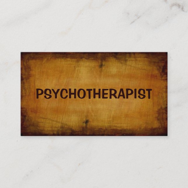 Psychothérapeute Antique Carte de visite (Devant)