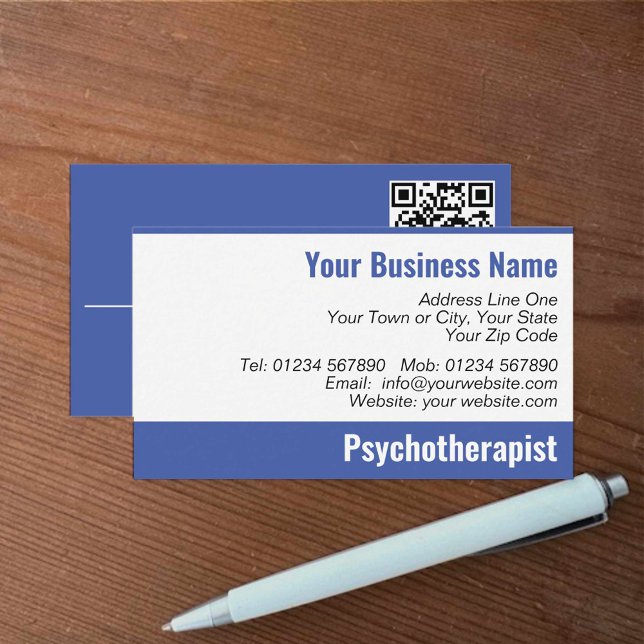 Psychothérapeute QR Code Carte de visite (Créateur téléchargé)