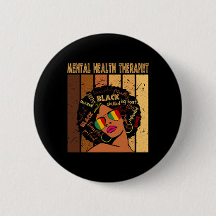Psychotherapeutin Afro Women Black History m Button