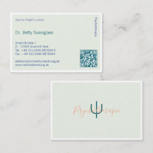 Psychotherapie Psychologie  Visitenkarte