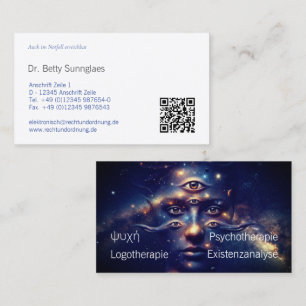 Psychotherapie Psychologie  Visitenkarte