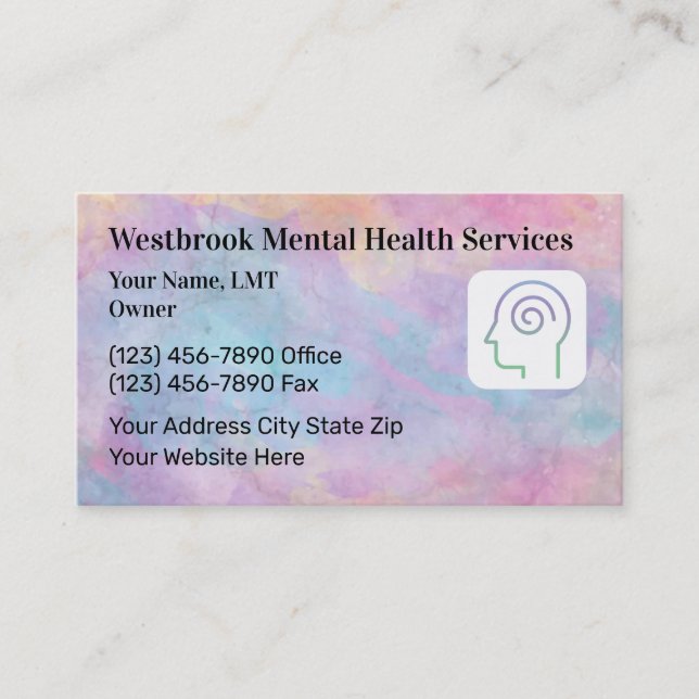 Psychotherapie - Visitenkarten für psychische Gesu Visitenkarte (Vorderseite)