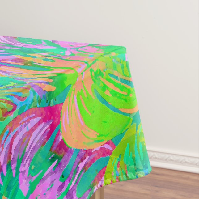 Psychotischer psychedelischer Alien-Dschungel Tischdecke (Beispiel)