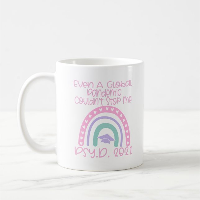PsyD Abschluss Gift Psychologe 2021 Kaffeetasse (Links)