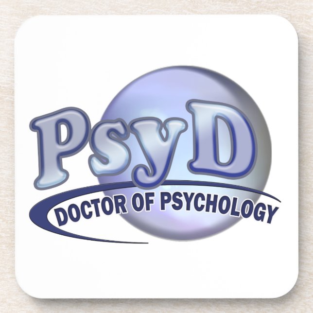 PsyD Doktor von Psychologie LOGO Getränkeuntersetzer (Vorderseite)