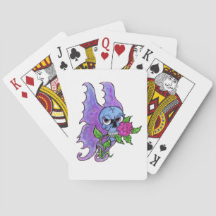 Psyko-Daizie Geflügelter Totenkopf Klassisches Spi Spielkarten