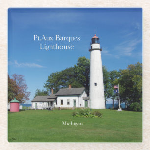 Pt Aux Barques Leuchtturm Glasuntersetzer