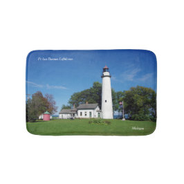Pt Aux Barques Lighthouse bathmat Badematte
