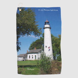 Pt Aux Barques Lighthouse großes Golfhandtuch