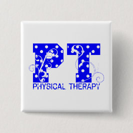 pt blaue Polka-Punkte Button