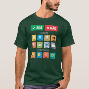 PT-BR Autismus AAC PECS Mitteilung zur Meldung 01 T-Shirt