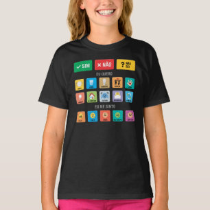 PT-BR Autismus AAC PECS Mitteilung zur Meldung 02 T-Shirt