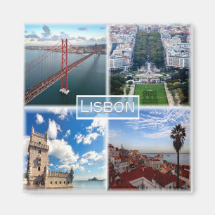 PT Lissabon - The 25 de Abril Bridge - Tagus River Magnet