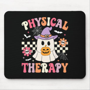 Pt Physical Therapy Halloween Retro Ghost Pt Hallo Mousepad