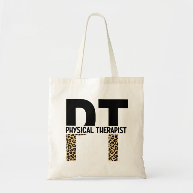 PT Physiotherapeut Cheetah Print PT Grad Geschenke Tragetasche (Vorne)