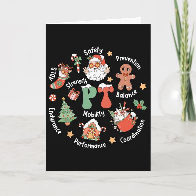 Pt Physiotherapie Santa Squad Weihnachts Physiothe Karte (Vorderseite)