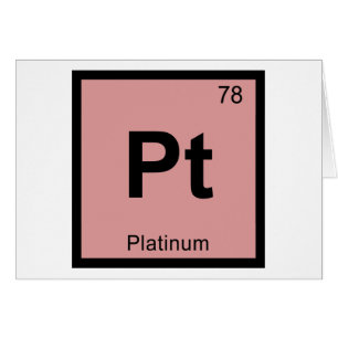 Pt - Platin Chemie Periodensystem Symbol