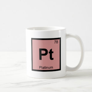 Pt - Platin Chemistry Periodisches Tabellensymbol Kaffeetasse