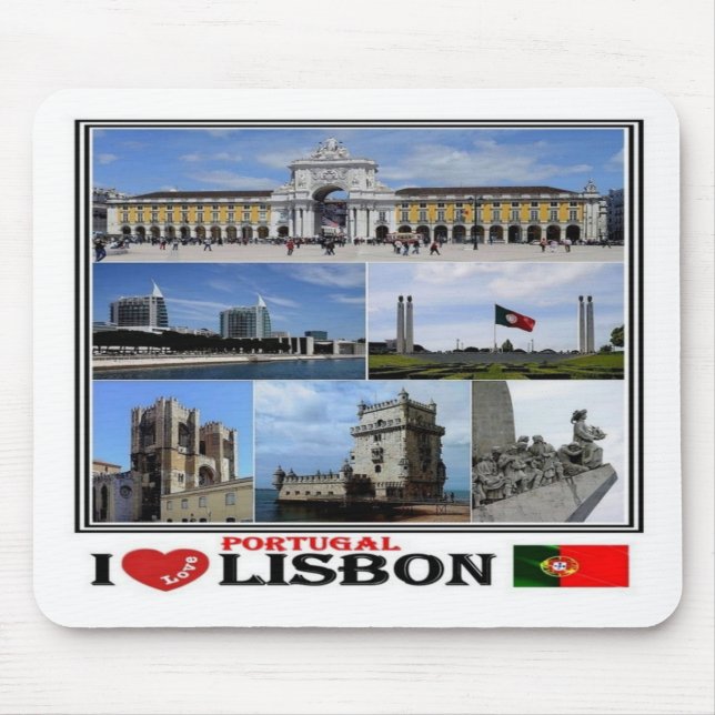 PT Portugal - Lissabon - I Liebe Mosaik - Mousepad (Vorne)