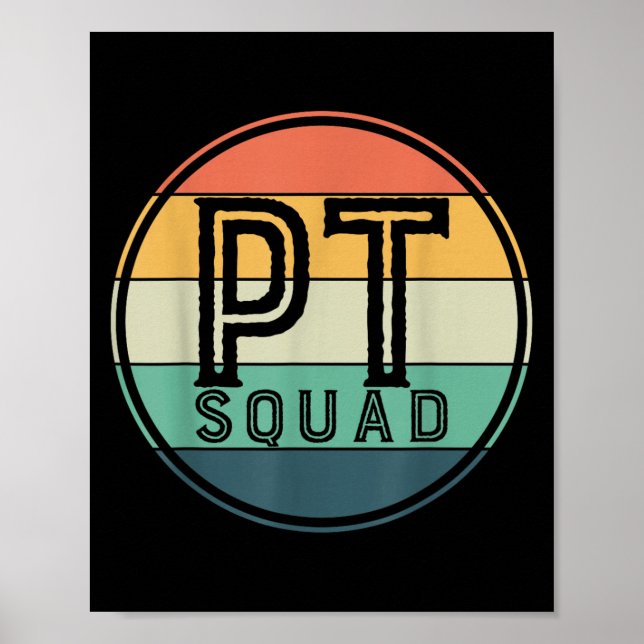 Pt Squad Retro Physiotherapie  Poster (Vorne)