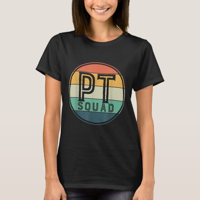 Pt Squad Retro Physiotherapie  T-Shirt (Vorderseite)