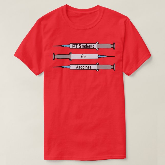 PT Studenten für Impfstoffe 2 T-Shirt (Design vorne)