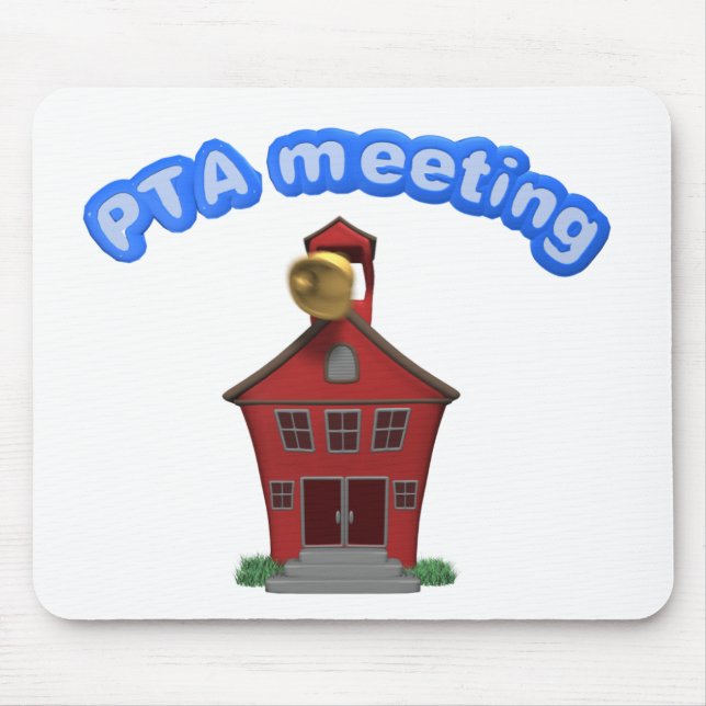 PTA Meeting School Gebäude Parteichin Lehrer Assoc Mousepad (Vorne)