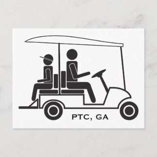 PTC GA Golf Cart Postkarte