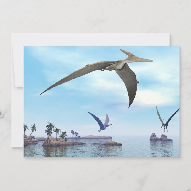Pteranodon-Dinosaurier fliegen - 3D-Darstellung (Vorderseite)