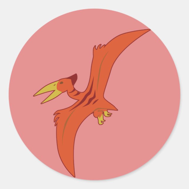 Pteranodon (kein Text) Runder Aufkleber (Vorderseite)
