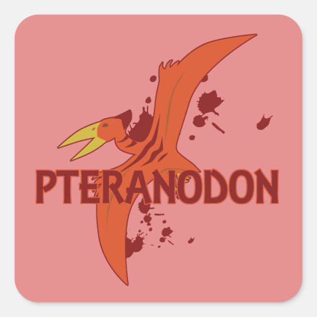 Pteranodon Quadratischer Aufkleber (Vorderseite)