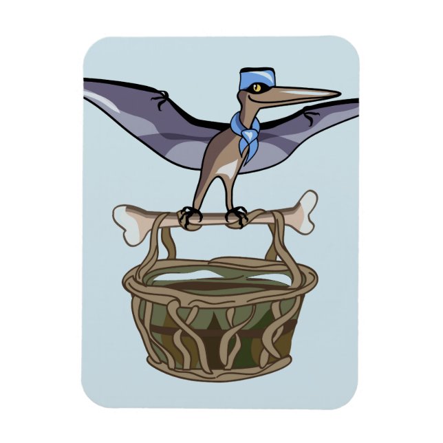 Pteranodon trägt einen Korb Magnet (Vertikal)