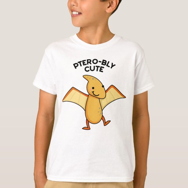 Pterobly Niedlich Funny Dinosaur Pterodactyl Pun T-Shirt (Vorderseite)