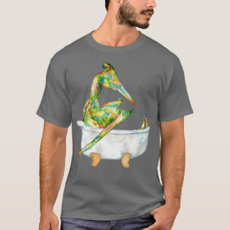 Pterodactyl als Bade-Dinosaurier-Malerei T-Shirt