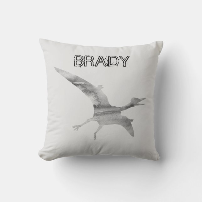 Pterodactyl Dinosaur Individuelle Name Throw Kisse Kissen (Vorderseite)