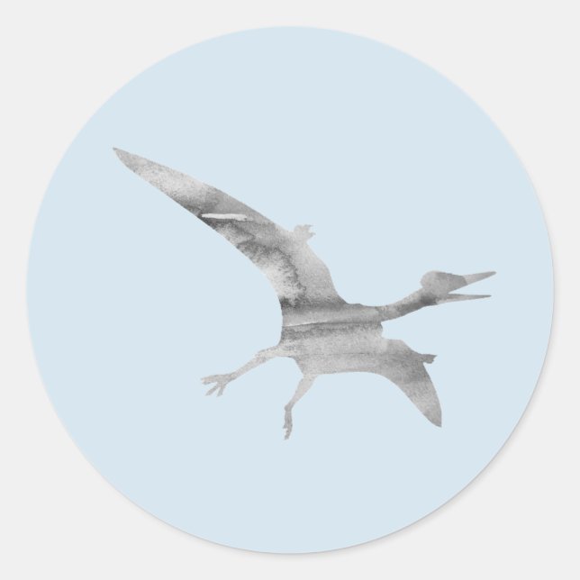 Pterodactylus Dinosaur Party Danke Stickers (Vorderseite)