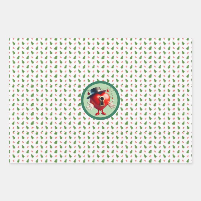 PThis elegant and seaapier Geschenk zum Essen, Los Geschenkpapier Set (Vorderseite)