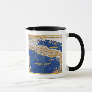 Ptolemaic Karte von Italien, 1482 (farbiges litho) Tasse